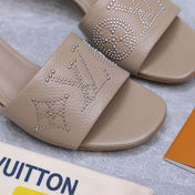 LV 26S 6AM MULE 55MM IN NUDE BROWN CALFSKIN
