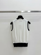 VALENTINO 26S SLEEVELESS V-NECK KNIT TOP 435