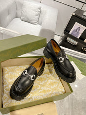 GG CRYSTAL LOAFER WITH HORSEBIT BLACK CALFSKIN
