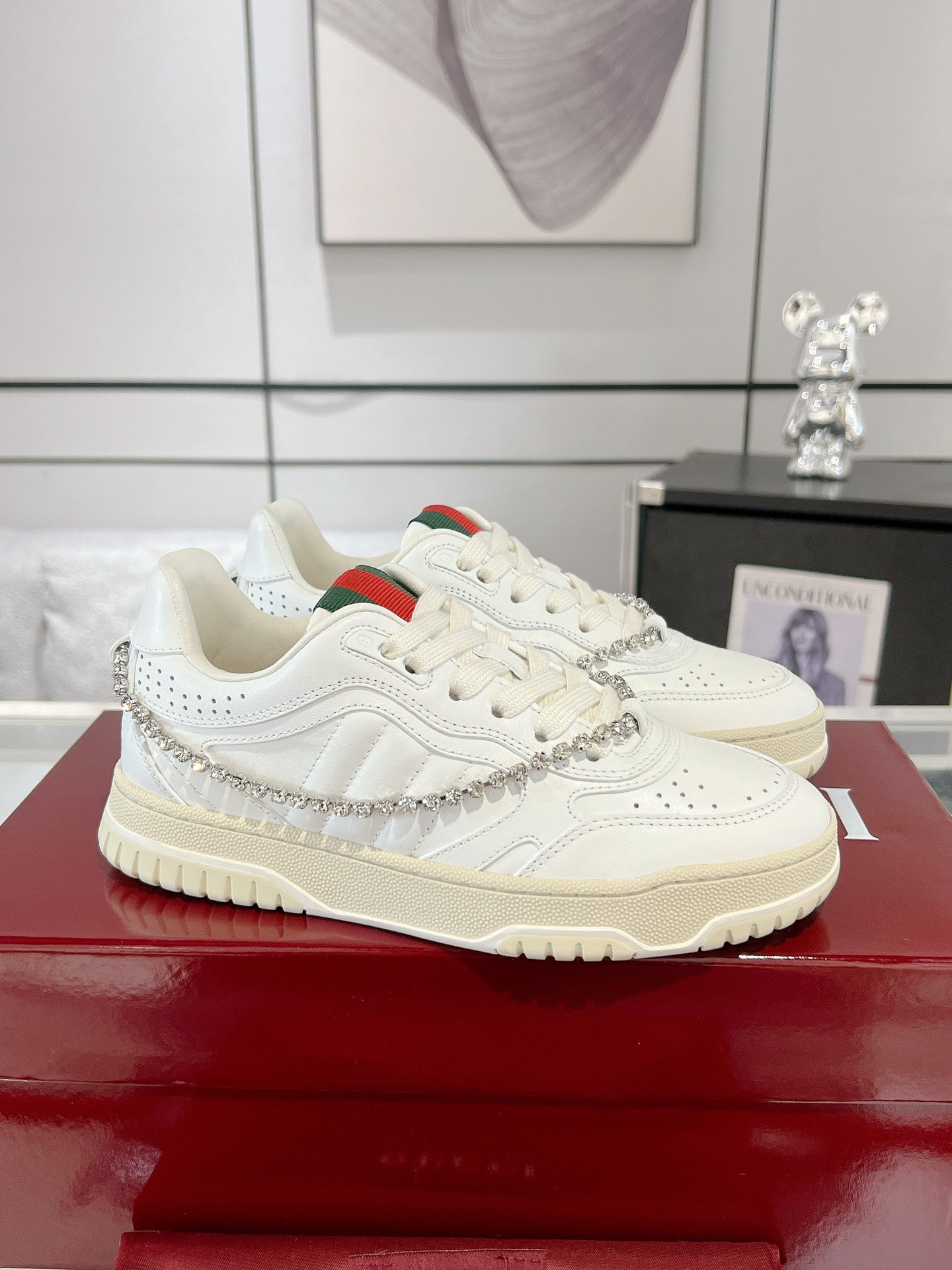 GG RE-WEB SNEAKER FOR COUPLE WHITE