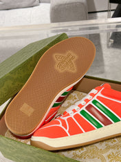 SNEAKER IN ROSE RED MIX COLORFUL CALFSKIN
