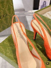 HORSEBIT SLINGBACK 105 IN ORANGE CANVAS