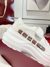 GG WAVE SNEAKER IN RICE WHITE CALFSKIN