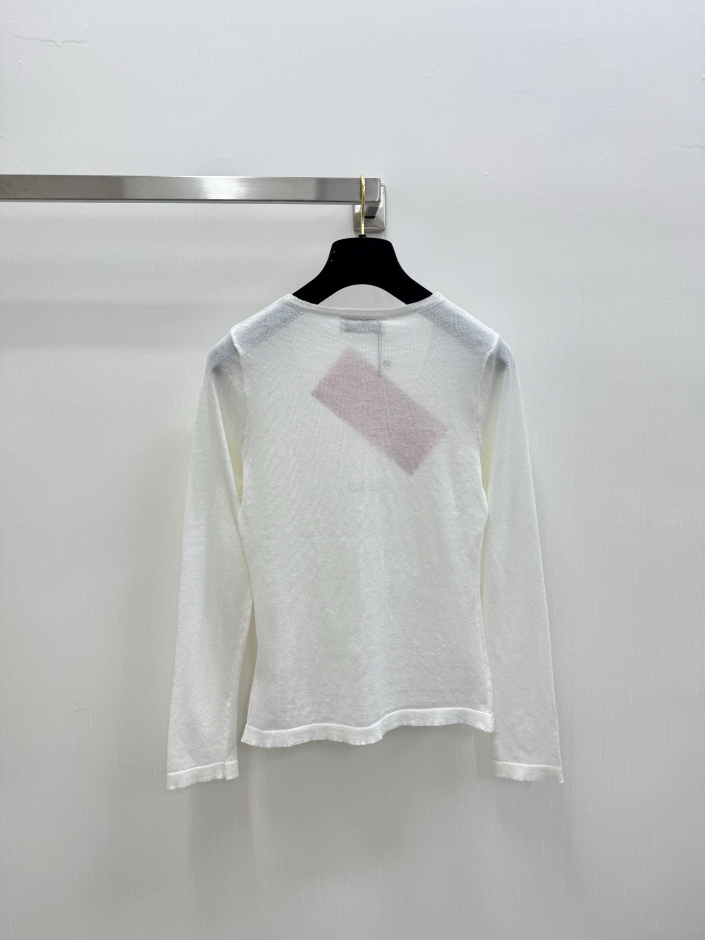 MIUMIU 26S V-NECK LONG-SLEEVE KNIT TOP 1296