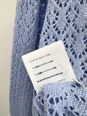 MIUMIU 26S V-NECK OPENWORK KNIT SWEATER 1299
