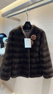 CHANEL 25S MINK FUR COAT 496