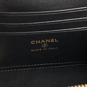 CHANEL 25S VANITY CASE 17 IN BLACK PATENT CALFSKIN GOLD HARDWARE