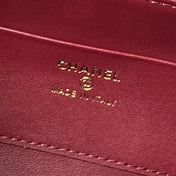CHANEL 26S BARREL CLUTCH WITH CHAIN 23 IN DARK KHAKI BROWN SUEDE AND CALFSKIN GOLD HARDWARE