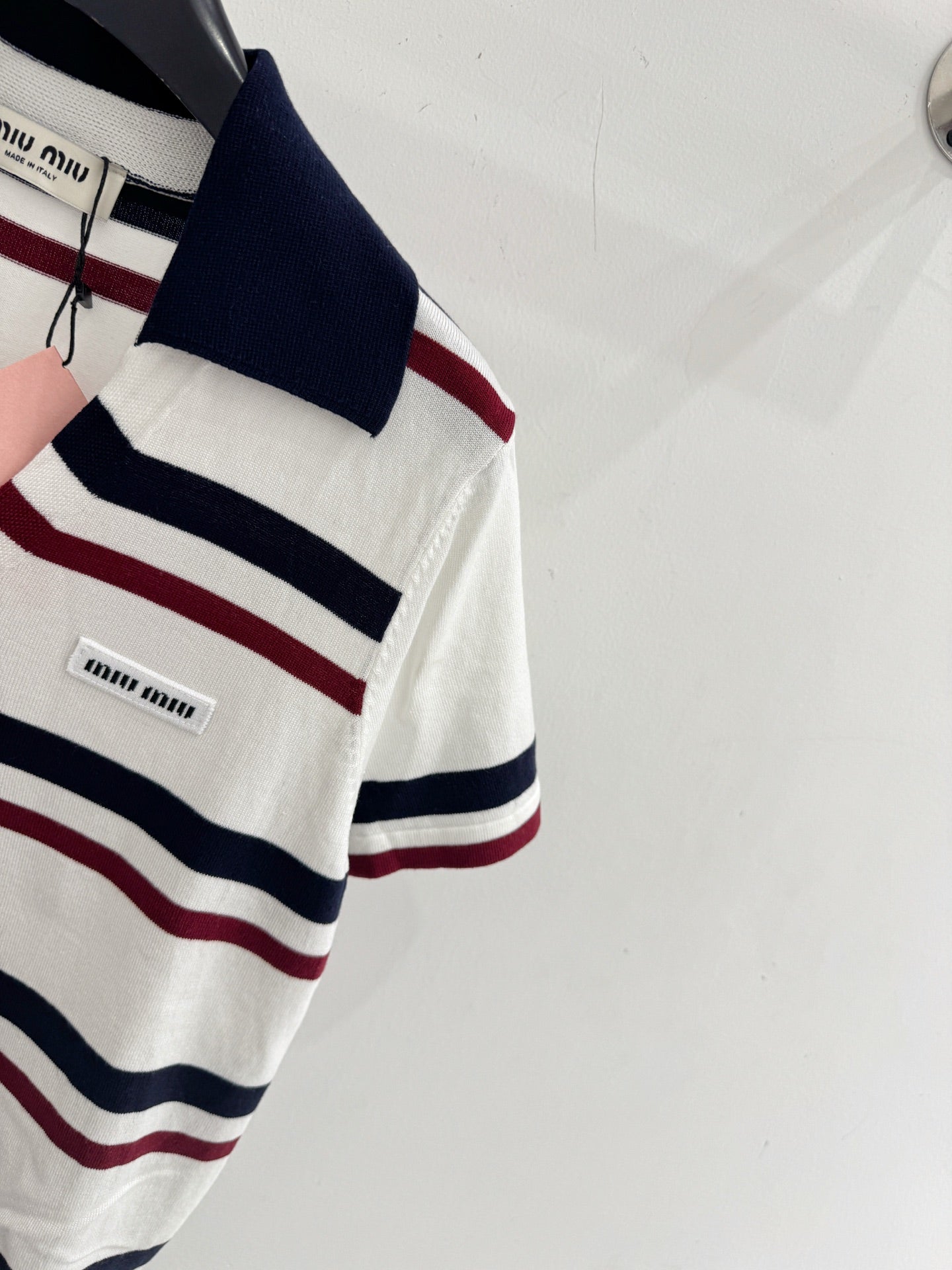 MIUMIU 26S SHORT-SLEEVED KNIT POLO SHIRT STYLE 1067
