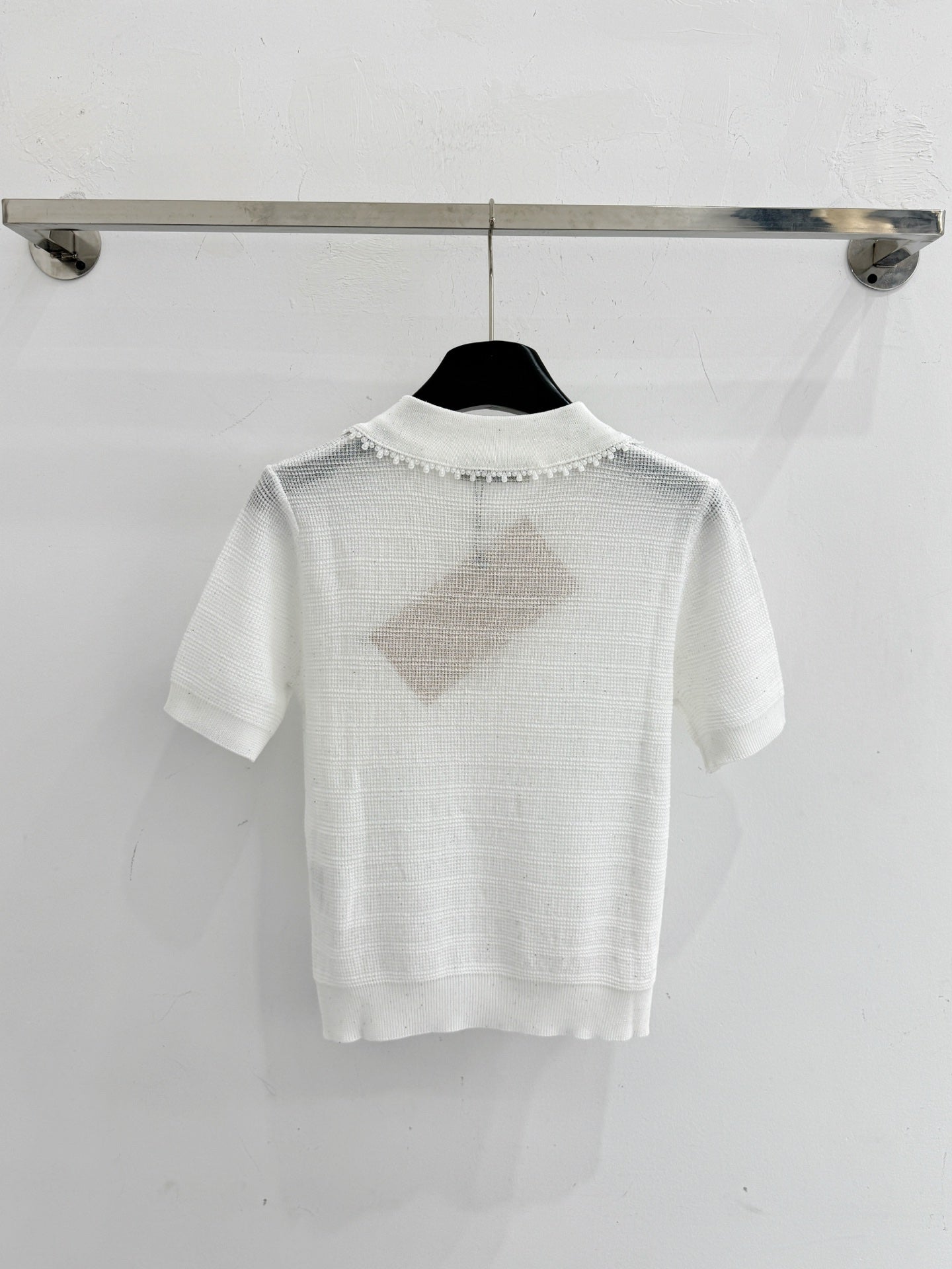 MIUMIU 26S SHORT-SLEEVED KNIT POLO SHIRT STYLE 1065