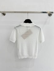 MIUMIU 26S SHORT-SLEEVED KNIT POLO SHIRT STYLE 1065