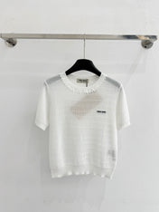 MIUMIU 26S SHORT-SLEEVED SWEATER STYLE 1063