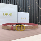 DIOR 25S BELT 20 MM IN MUTED PINK CALFSKIN 568719