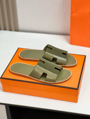 IZMIR SANDAL OLIVE MIX MOSS LAMBSKIN
