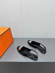 INNOCENTE SLINGBACK IN BLACK SUEDE