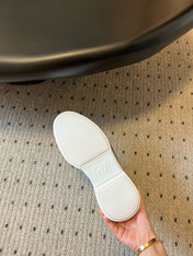 VIV' SKATE SNEAKERS IN WHITE SMOOTH CALFSKIN SILVER BUCKLE