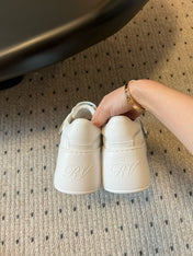 VIV' SKATE SNEAKERS IN WHITE SMOOTH CALFSKIN SILVER BUCKLE