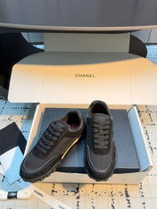 CHANEL 26S CHUNKY SNEAKERS IN BLACK SUEDE