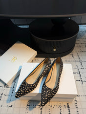 THE ROW 26S POINTED TOE HIGH HEELS 35MM IN BLACK SPOTTED CALF HAIR