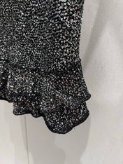 CC 25 Rhinestones Tank Top Black Polyamide
