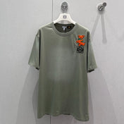 Loewe 25 Embroidered Short-sleeved T-shirt Green Acrylic Wool 220865