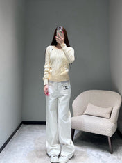 RALPH LAUREN KNITTED V-NECK SWEATER 404