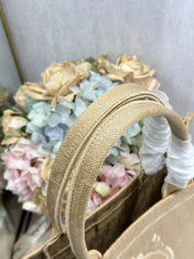 DIOR 26S BOOK TOTE BAG 36 IN BEIGE BAYADERE FABRIC