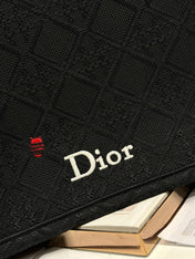 DIOR 26S BOOK TOTE BAG 42 IN BLACK BAYADERE FABRIC