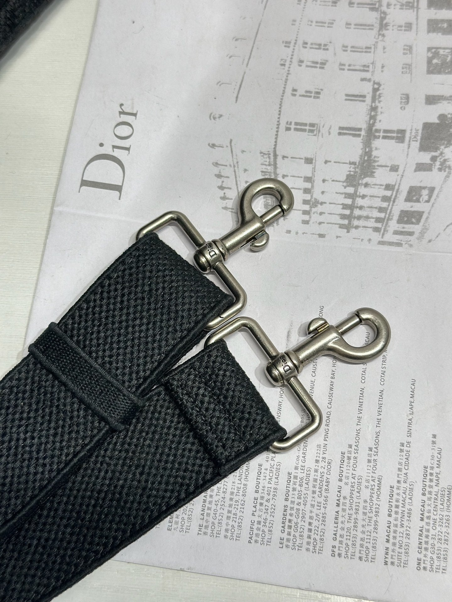 DIOR 26S BOOK TOTE BAG 42 IN BLACK BAYADERE FABRIC