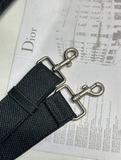 DIOR 26S BOOK TOTE BAG 42 IN BLACK BAYADERE FABRIC