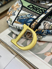 DIOR 26S SADDLE BAG 25 IN MUTICOLOR WOVEN FABRIC STYLE 3