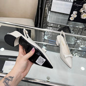 CHANEL 25S SANDALS WITH A BOW 60MM IN WHITE CALFSKIN