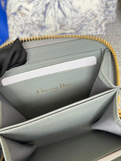 MONTAIGNE VOYAGEUR COIN PURSE 12 IN GREY MONOGRAM OBLIQUE JACQUARD