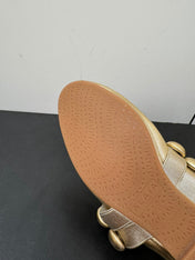 ALAIA SPHERE BALLET FLATS IN GOLDEN LAMBSKIN