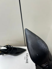 JUDY DOUBLE STRAP MARY JANE SLINGBACK IN BLACK PATENT CALFSKIN