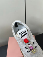 TYRE SNEAKERS IN OFF WHITE TECHNICAL FABRIC AND SUEDE WITH STICKER