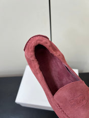 CELINE 26S MAILLON TRIOMPHE LOAFER IN PINK SUEDE