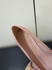 DIOR 26S POINTED-TOE HIGH HEELS 70MM IN PINK CALFSKIN GOLD HARDWARE