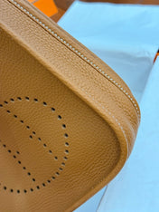 HM 26S EVELYNE BAG 23MM IN ORANGE BROWN GRAINED CALFSKIN