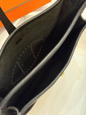 HM 26S EVELYNE BAG 23MM IN BLACK GRAINED CALFSKIN
