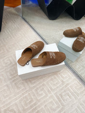MARLOU MULE IN PEANUT BROWN SUEDE