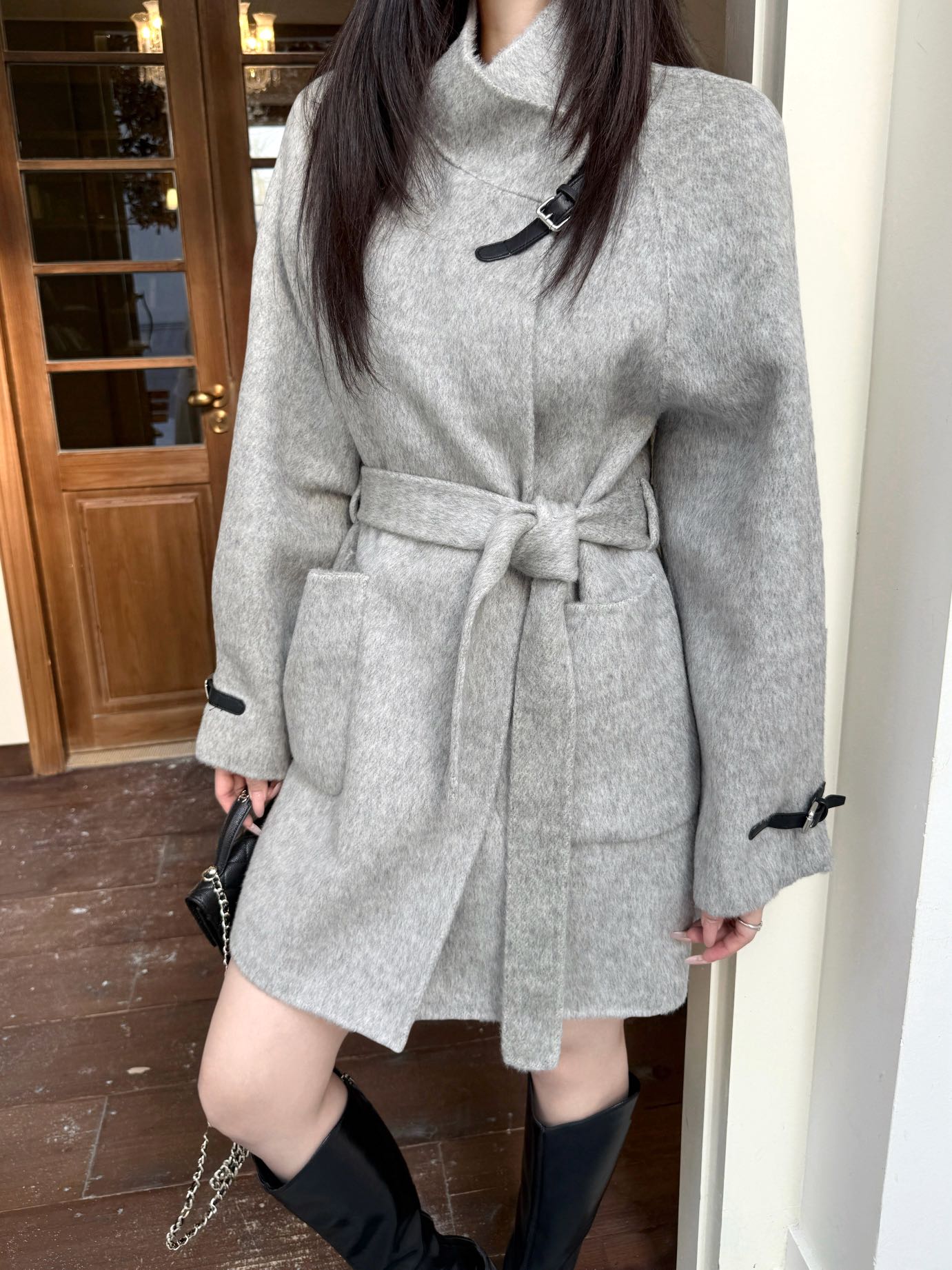 HERMES 25S CROPPED STAND-COLLAR JACKET 444