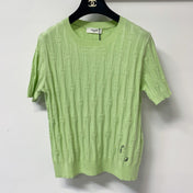 CELINE 26S LOGO SHORT-SLEEVE KNIT TOP 187