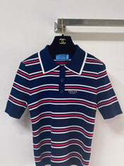PRADA 26S SHORT-SLEEVED KNIT POLO SHIRT STYLE 892
