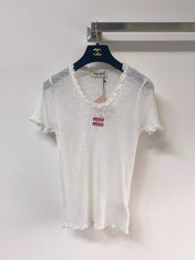 MIUMIU 26S SHORT-SLEEVED SWEATER STYLE 1135