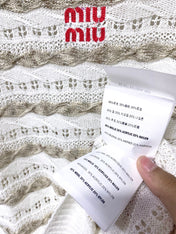 MIUMIU 26S SHORT-SLEEVED SWEATER STYLE 1045