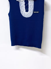 MIUMIU 26S SLEEVELESS POLO TOP STYLE 1051