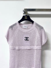 CHANEL 26S SHORT-SLEEVED KNIT SHIRT STYLE 1180