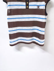 CELINE 26S STRIPED KNIT POLO TOP 327