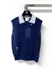 DIOR 26S SLEEVELESS KNIT POLO SHIRT 1287